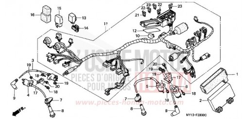 WIRE HARNESS/ IGNITION COIL (1) XRV750R de 1994